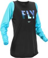 Fly Racing - Fly Racing Lite Womens Jersey - 375-6202X - Black/Aqua - 2XL - Image 1