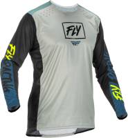 Fly Racing - Fly Racing Lite Jersey - 375-7212X - Gray/Teal/Hi-Vis - 2XL - Image 1