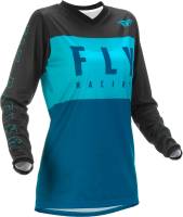 Fly Racing - Fly Racing F-16 Youth Jersey - 375-820YL - Aqua/Dark Teal/Black - Large - Image 1