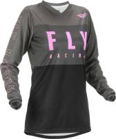 Fly Racing - Fly Racing F-16 Youth Jersey - 375-821YL - Gray/Black/Pink - Large - Image 1