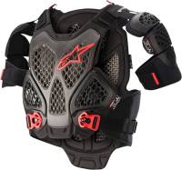 Alpinestars - Alpinestars A-6 Chest Protector - 67000221036XL2X - Anthracite/Black/Red - XL-2XL - Image 1