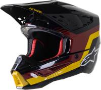 Alpinestars - Alpinestars SM5 Venture Helmet - 8305122-1358-2X - Black/Burgandy/Gold - 2XL - Image 1
