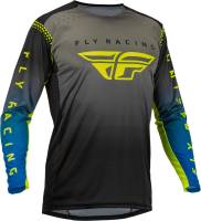 Fly Racing - Fly Racing Lite Jersey - 376-7222X - Gray/Blue/Hi-Vis - 2XL - Image 1
