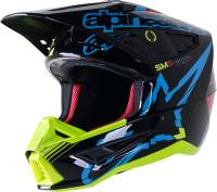 Alpinestars - Alpinestars SM5 Action Helmet - 8306122-1757-2X - Black/Cyan/Fluo Yellow - 2XL - Image 1