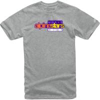 Alpinestars - Alpinestars World Wide Again T-Shirt - 1232-722361026L - Heather Gray - Large - Image 1