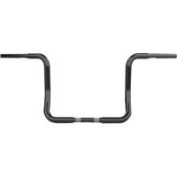 LA Choppers - LA Choppers 1-1/4 in. Twin Round Handlebars - Gloss Black - LA-7325-12B - Image 1