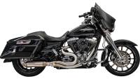 Bassani Manufacturing - Bassani Manufacturing Mid-Length Super Bike 2-Into-1 Exhaust System - Stainless Steel - 1F62SS - Image 1