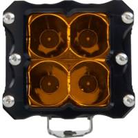 Heretic Studio - Heretic Studio 6-Series Quattro Spot Light - Black with Amber Lens - 52214 - Image 1