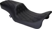 Drag Specialties - Drag Specialties Performance Predator 2-Up Seat - Double Diamond - Black Thread - 0801-1490 - Image 1