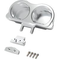 LA Choppers - LA Choppers Dual Gauge Mount for Performance Risers - Raw Aluminium - LA-7397-03R - Image 1