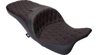 Drag Specialties - Drag Specialties Freedom Touring Seats - Double Diamond - Red Thread - 0801-1484 - Image 2