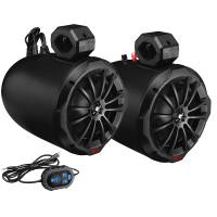Boss Audio - Boss Audio B82ABT 8" 2-Way Amplified Waketower Speakers w/Bluetooth Controller - Image 1