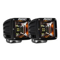 RIGID Industries - RIGID Industries Radiance Scene Lights - Surface Mount Pair - Black w/Amber LED Backlights - Image 1