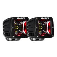 RIGID Industries - RIGID Industries Radiance Scene Lights - Surface Mount Pair - Black w/Red LED Backlight - Image 1