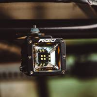 RIGID Industries - RIGID Industries Radiance Scene Lights - Surface Mount Pair - Black w/Amber LED Backlights - Image 4