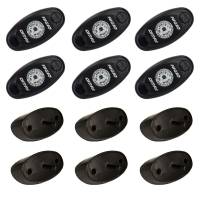 RIGID Industries - RIGID Industries A-Series Rock Light Kit - 6 Amber Lights - Black - Image 1