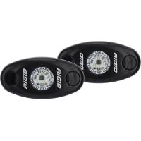 RIGID Industries - RIGID Industries A-Series Black Low Power LED Light Pair - Amber - Image 1