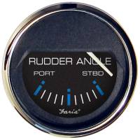 Faria Beede Instruments - Faria Chesapeake Black 2" Rudder Angle Indicator Gauge - Image 1