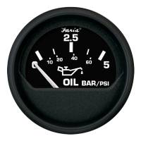 Faria Beede Instruments - Faria Euro Black 2" Oil Pressure Gauge - Metric (5 Bar) - Image 1