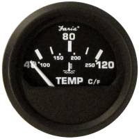 Faria Beede Instruments - Faria Euro Black 2" Water Temperature Gauge - Metric (40 to 120&deg; C) - Image 1
