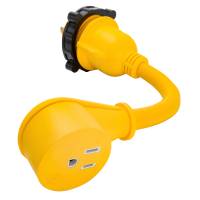 Camco - Camco 30AM/15AF Power Grip Marine 12" Dogbone - M-Locking/90F Adapter - Image 4