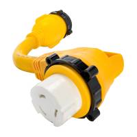 Camco - Camco 50 Amp Power Grip Marine 18" Dogbone - M-Lock/90F-Locking Adapter - Image 5
