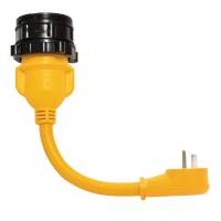 Camco - Camco PowerGrip Locking Adapter - 15A/125V Male to 30A/125V Female Locking - Image 1