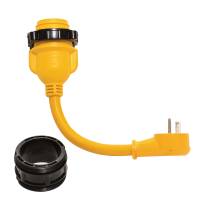 Camco - Camco PowerGrip Locking Adapter - 15A/125V Male to 30A/125V Female Locking - Image 2