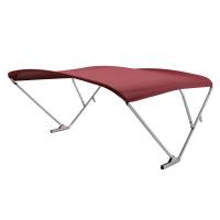 SureShade - SureShade Power Bimini - Clear Anodized Frame - Burgandy Fabric - Image 1