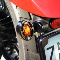 Joker Machine - Joker Machine Adapter Plates for Rat Eye LED Turn Signals - Anodized Black - 05-55-4B - Image 2