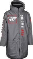 Fly Racing - Fly Racing Pit Coat - 470-4052 - Gray/Red - OSFM - Image 1