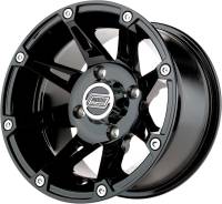 Moose Utility - Moose Utility Type 387X Front/Rear Wheel - 12x7 - 4+3 Offset - 4/4 - Machined - Black - 0230-0755 - Image 4