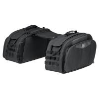 Kuryakyn - Kuryakyn Momentum Outrider Throw-Over Saddlebags - Black - 5209 - Image 1