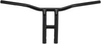Biltwell Inc. - Biltwell Inc. 1in. Tyson XL Pullback 12in. Handlebar - Black Electroplated - 6262-2013 - Image 1