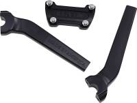 Thrashin Supply Company - Thrashin Supply Company Pullback Handlebar Riser Kit without Gauge Cutout - 9-1/2in. - Anodized Black - TSC-9525-1 - Image 1
