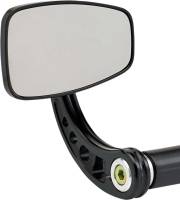 Joker Machine - Joker Machine Cafe Style Bar End Mirror 3 7/8in. W x 2 7/16in. T Mirror Head - Stem C - Black Anodized - 09-314-CB - Image 1