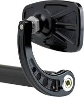 Joker Machine - Joker Machine Cafe Style Bar End Mirror 3 7/8in. W x 2 7/16in. T Mirror Head - Stem C - Black Anodized - 09-314-CB - Image 2