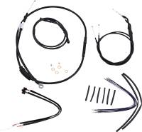 Burly Brand - Burly Brand Black Vinyl Single Disc Handlebar Cable & Brake Line Kit for Jail Bars - 12in. - B30-1144 - Image 1