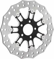 Arlen Ness - Arlen Ness 11.8in. Two-Piece Floating Front Brake Rotor - 7 Valve Black - 33-10301-202 - Image 2