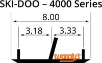 Woodys - Woodys SnoCross/Trail Flat-Top Wear Bars for Mini-Sled - 4in. Turning Carbide - SXS-4000 - Image 2