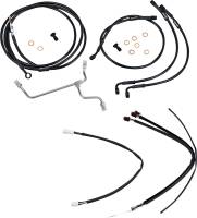 Burly Brand - Burly Brand Handlebar Cable/Line Install Kit - Black - B30-1182 - Image 1