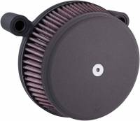 Arlen Ness - Arlen Ness Billet Sucker Stage I Air Filter Kit with Steel Cover - Smooth Black - Red Filter - 18-325 - Image 2