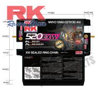 RK - RK 520 EXW Off-Road and ATV XW-Ring Chain - 100 Links - Gold - GB520EXW-100 - Image 2