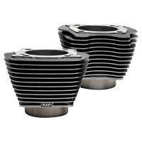 S&S Cycle - S&S Cycle M8 124in. Big Bore Cylinder - 4.250 Bore, Highlighted Fins - Black Granite - 910-0739 - Image 1