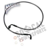 Magnum - Magnum Black Pearl E-Z Align Single Disc Front Brake Line - 90deg. Top Angle - 46in - 46246SW - Image 1