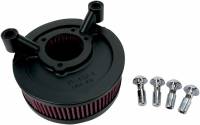 Arlen Ness - Arlen Ness Big Sucker Stage I Air Filter Kit for OEM Cover - Black Backing Plate - Red Filter - 18-826 - Image 2