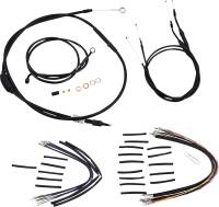 Burly Brand - Burly Brand Black Vinyl Handlebar Cable & Brake Line Kit for Jail Bars - 12in. - B30-1147 - Image 1