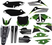 DCOR - DCOR COR 9 Kawasaki Complete Graphics Kit - Black - 20-20-232 - Image 1