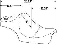 Drag Specialties - Drag Specialties Predator III Seat - Smooth - 0804-0728 - Image 4