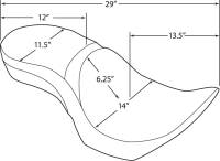 Drag Specialties - Drag Specialties Low Profile Touring Seat with Backrest Option - Pillow - 0810-1577 - Image 3